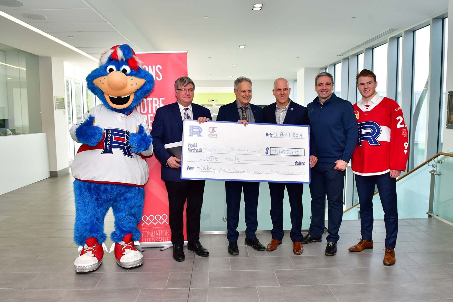 Laval Rocket contributes to the fight against cancer